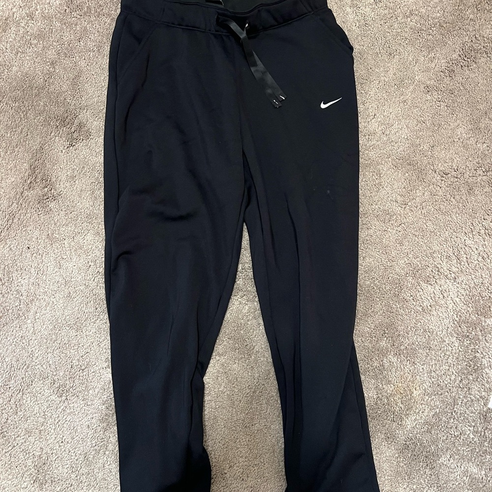 Nike Black Joggers with White Swoosh